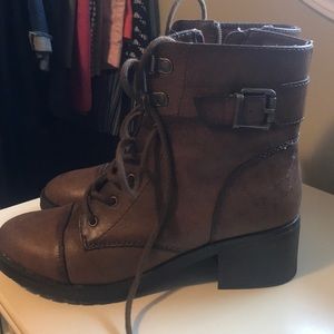 Rampage Brown Combat Boots
